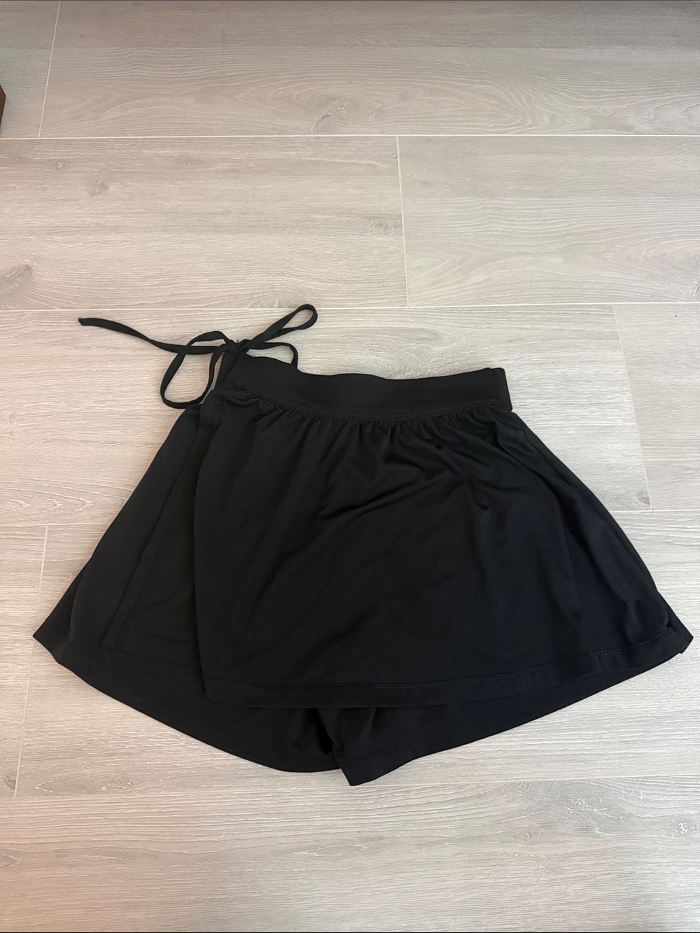 Madewell Black Skort with Tie Waist